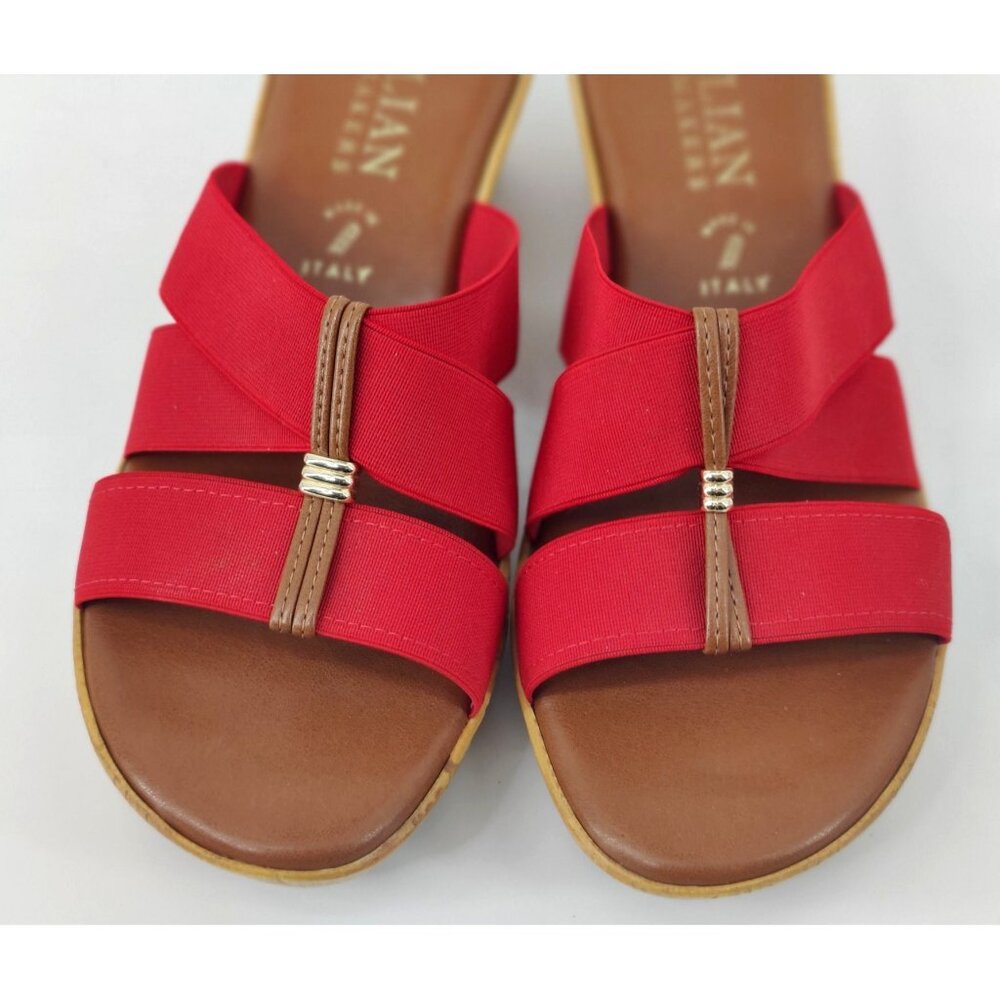 Italian Shoemakers Women's Open Toe Slide Wedge Sandals Size 10 - Picture 5 of 12